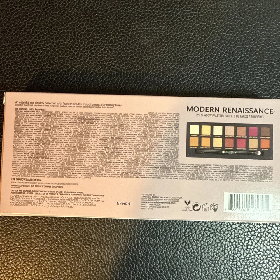 Anastasia Beverly Hills 现代文艺复兴时期眼影盘全新带盒 — 第 2/4 张图片