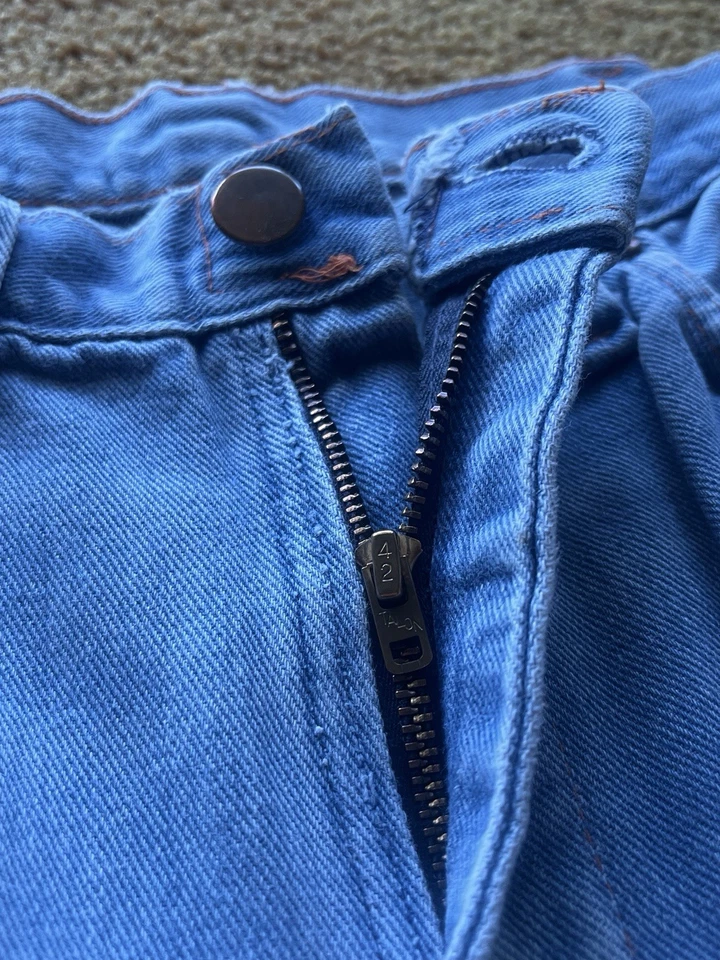 Vintage 70s Bell Bottom Flare Denim Jeans 32X31 Unbranded - Image 3 of 4