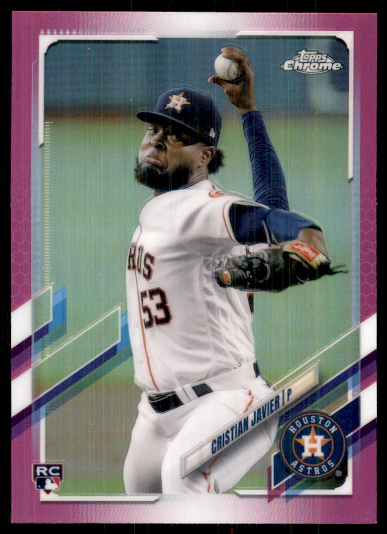 2021 Topps Chrome Pink Refractor Cristian Javier RC Houston Astros #92