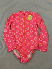 NWT Primary One Piece Rashguard Swimsuit Suns Size 5 Pink Orange