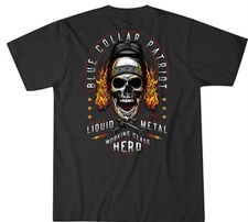 Howitzer Style Men's T-Shirt Blue Collar Military Grunt MFG