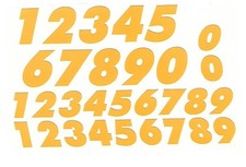 Johnson Designs Stock car numbers 0-9 Yellow