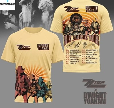 ZZ Top Dos Amigos Tour 2026 3D T-Shirt OM2178 | eBay