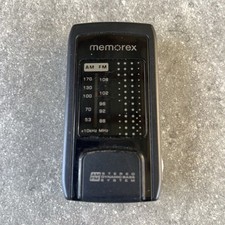 Memorex AM/FM Pocket Radio Stereo Dynamicbass System w/ Headphone Jack Black