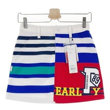 Size:00 PEARLY GATES 055-1134602 Skirt Multi-border Pattern White Used STST-0