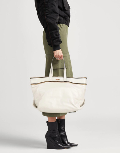 Moschino - Women - Leather Shopper bag - Off white