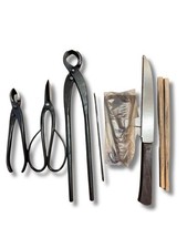 MASAKUNI No.0331 Bonsai Tool Set Satsuki Azalea 7 Pcs With Case New Old Stock