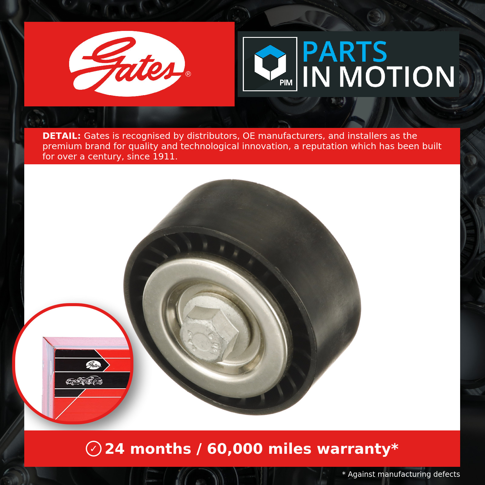 GATES T36851 Deflection/Guide Pulley, V-ribbed belt for OPEL,VAUXHALL - Image 15