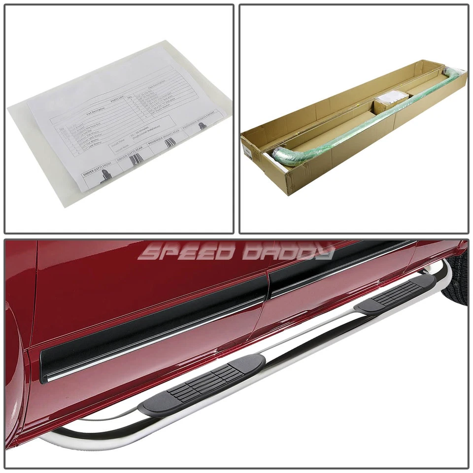 FOR 05-10 GRAND CHEROKEE/COMMANDER CHROME 3" SIDE STEP NERF BAR RUNNING BOARD - Image 4 of 4
