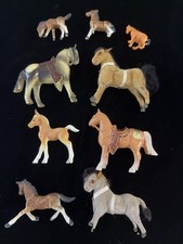 Lot Of Vintage Small Mini Horses   Porcelain, And Other Materials Figurines  