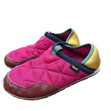 Teva ReEMBER Shoes Girls Size 4 Casual Quilted Slip Ons Pink Fabric Youth