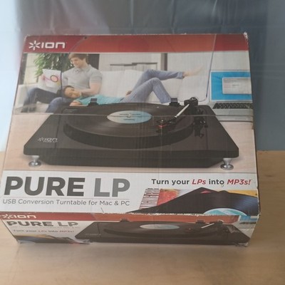 ION Pure LP USB Conversion Belt-Drive Turntable 33/45/78RPM Black