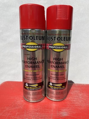 Free Shipping! Lot of 2! Rust-Oleum High Performance White & Safety Red, 15oz