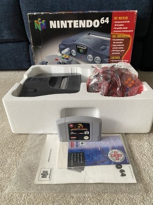 Nintendo N64 Konsole - Boxed Komplett CIB PAL & Mortal Kombat 4 Bundle