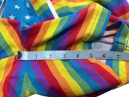 Bañador Chubbies The Love Is Love Shorties para hombre talla pequeña arco iris de 5,5" - Imagen 8 de 9