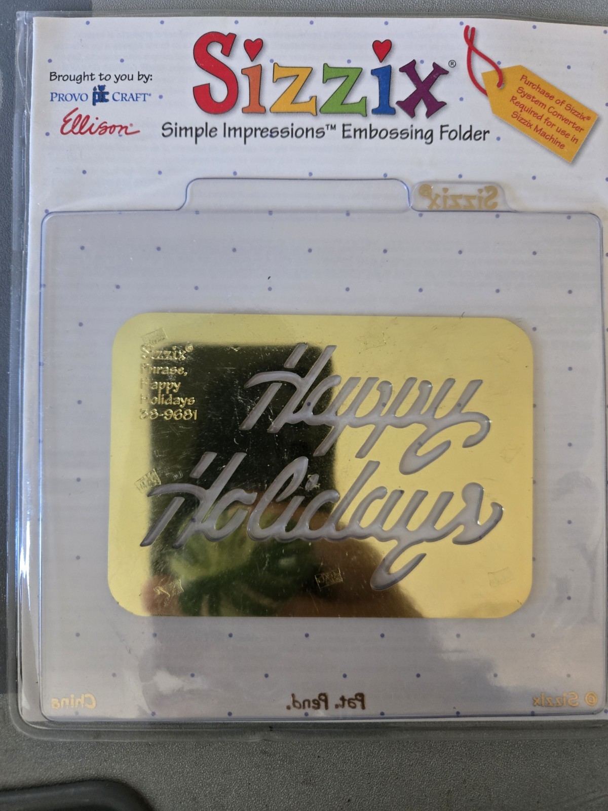 Sizzix Simple Impressions Embossing Christmas Folder Lot