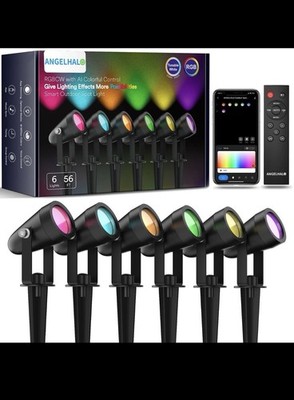 ANGELHALO Smart Landscape Spotlights, Low Voltage IP65 Waterproof Outdoor Spo...
