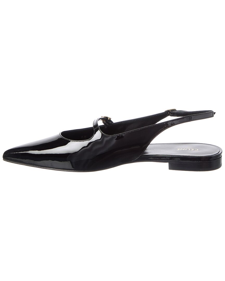 Celine Alma Triomphe Patent Slingback Flat Women's image 2
