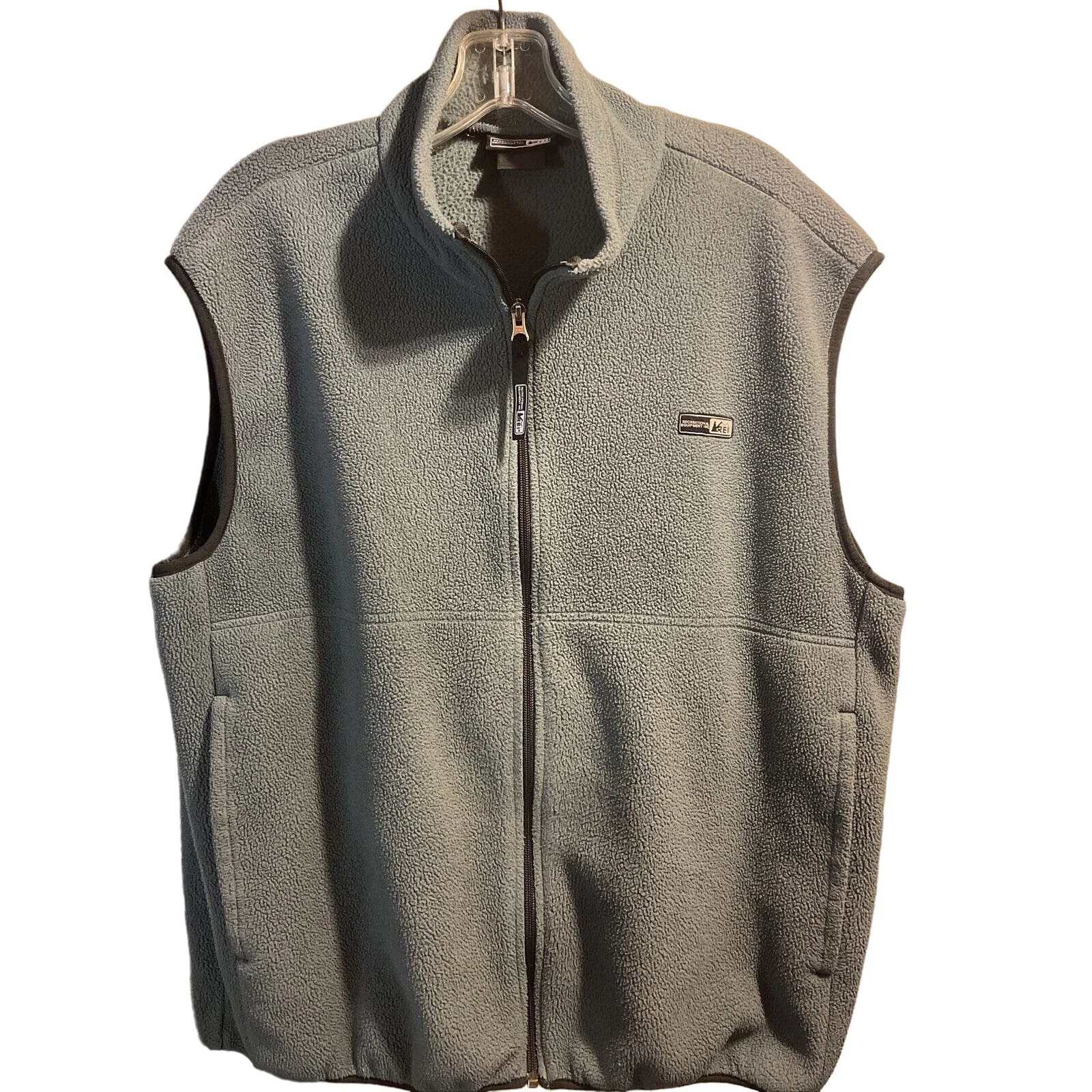 REI Men’s XL Forest Green Polartec Full Zip Polyester Fleece Vest