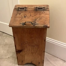 Vintage Wooden Pine Potato Taters Storage Bin Handmade Primitive Farmhouse Box