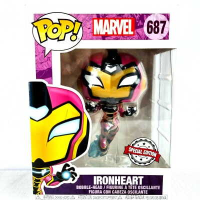 Funko Pop 687 Marvel Ironheart Special Edition Bobble Head Figurine Boxed