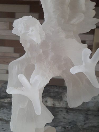 Frosted Resin Eagle Figurine 18" Tall On Acrylic Base - Picture 5 of 15