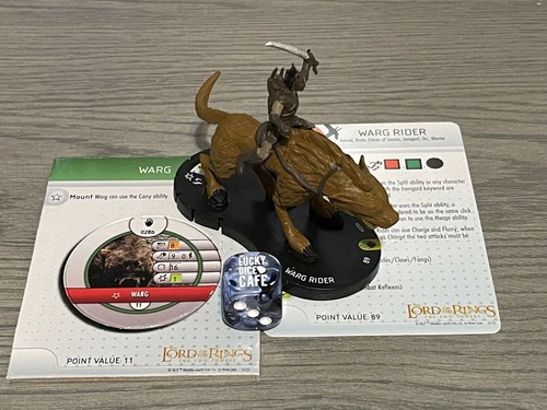 WizKids Heroclix LOTR The Two Towers 028a 028b Warg Rider Super Rare