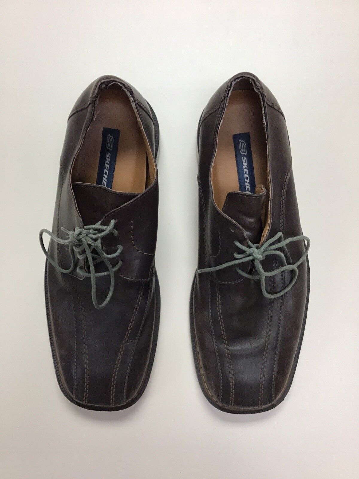 skechers brown lace up shoes