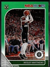 2019-20 Panini Hoops Premium Stock GREEN Prizm #75 WESLEY MATTHEWS Bucks B5
