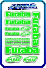 FUTABA SERVO RADIO RX TX 2.4G FLIGHT REMOTE CONTROL STICKERS FASST GREEN WHITE 
