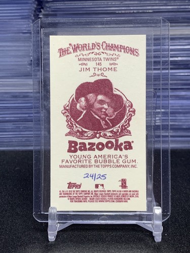 2010 Topps Allen & Ginter Jim Thome mini bazuca trasera paralela/25 - gemelos - Imagen 2 de 2