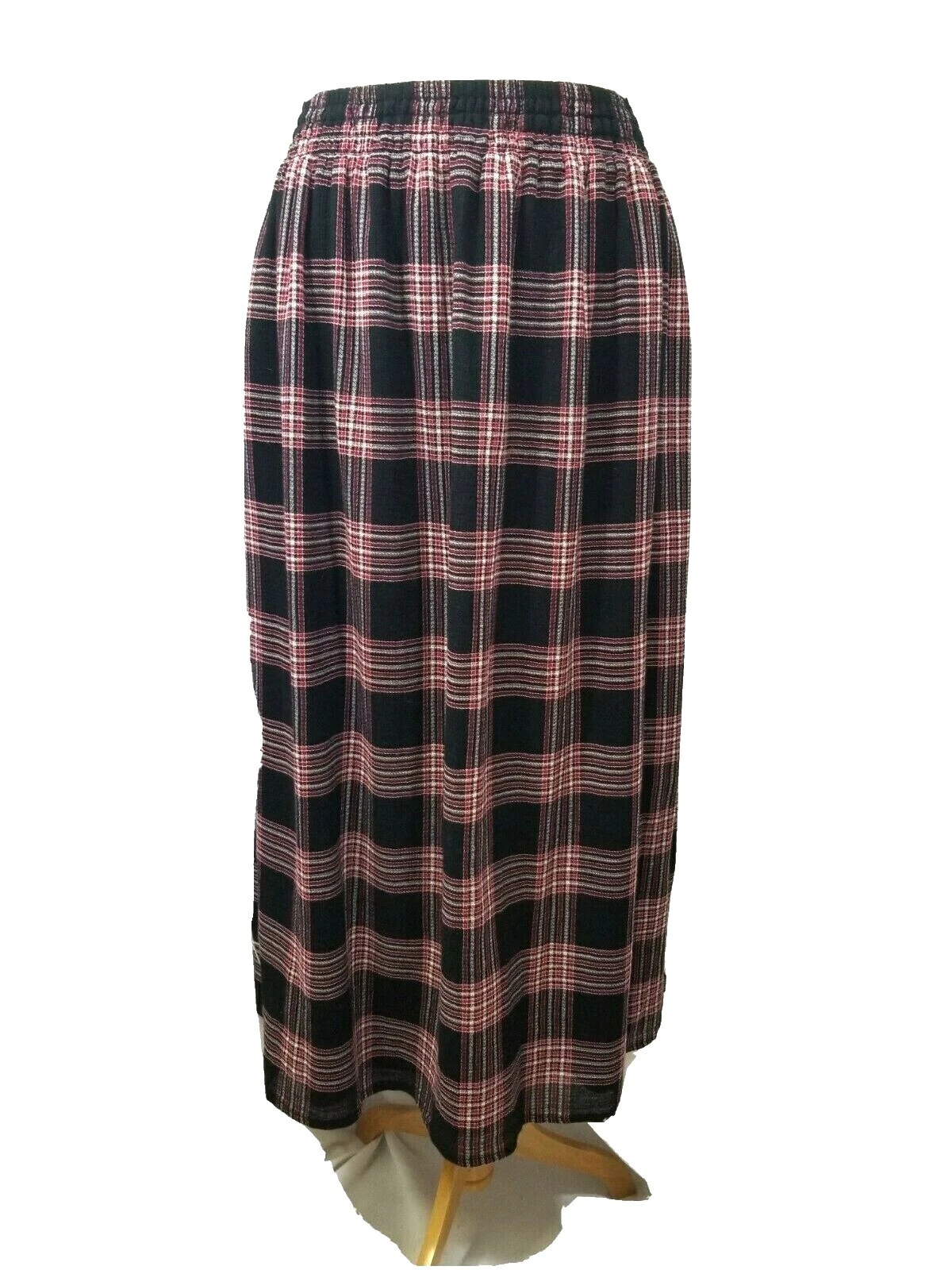 Cotton Check Plus Size Skirts for Women