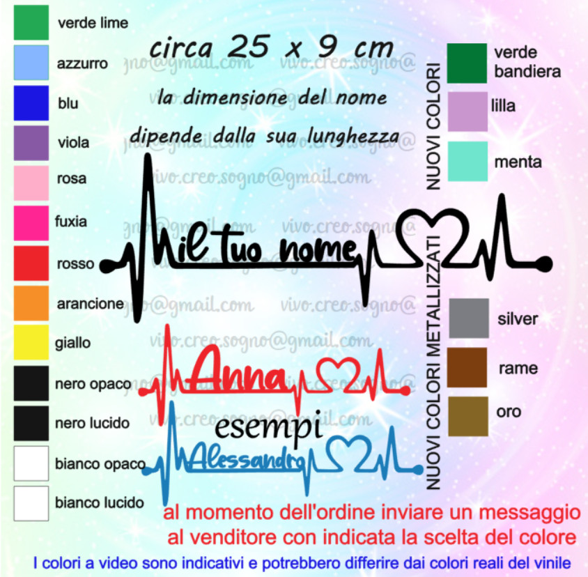 ADESIVO NOME BATTITO LOVE PERSONALIZZATO VINILE CASCO MOTO AUTO STICKERS