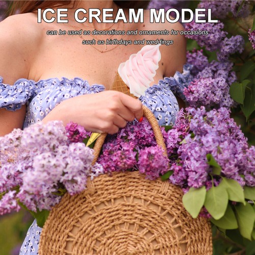 Simulation Ice Cream Realistic Small Faux Cone Display Artificial - Picture 5 of 12