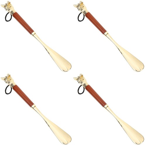 4pcs Long Shoehorn Zinc Alloy Shoehorn Animal Decor Elder Kids Shoe Horn