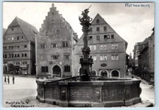 RPPC Rothenburg - Partie am Marktplatz GERMANY 4x6 Postcard