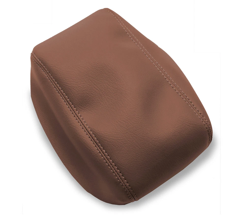 Compatível com 2009-2018 Subaru Forester console de couro vinil tampa apoio de braço capa marrom - Imagem 3 de 4