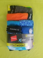 .Hanes Boys Size Large 6 Pack Print Xtemp Boxer Briefs Lightweight Keeps Cool