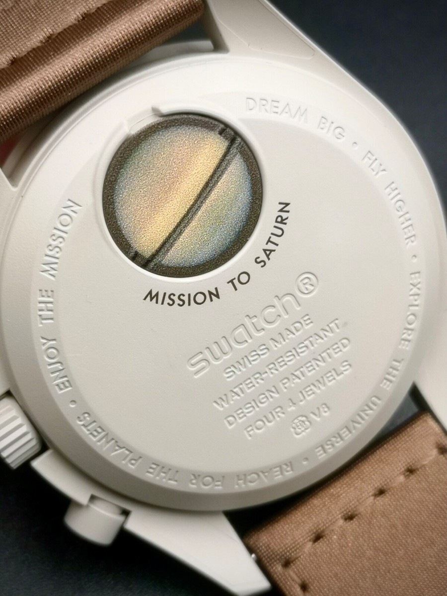 時計 SWATCH MISSION TO STAURN Omega Swatch Moonswatch Mission to Saturn Men's quartz watch