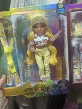 Rainbow High Sunny Madison Winter Break Yellow Doll Ski Outfit Shoes Boots Nib