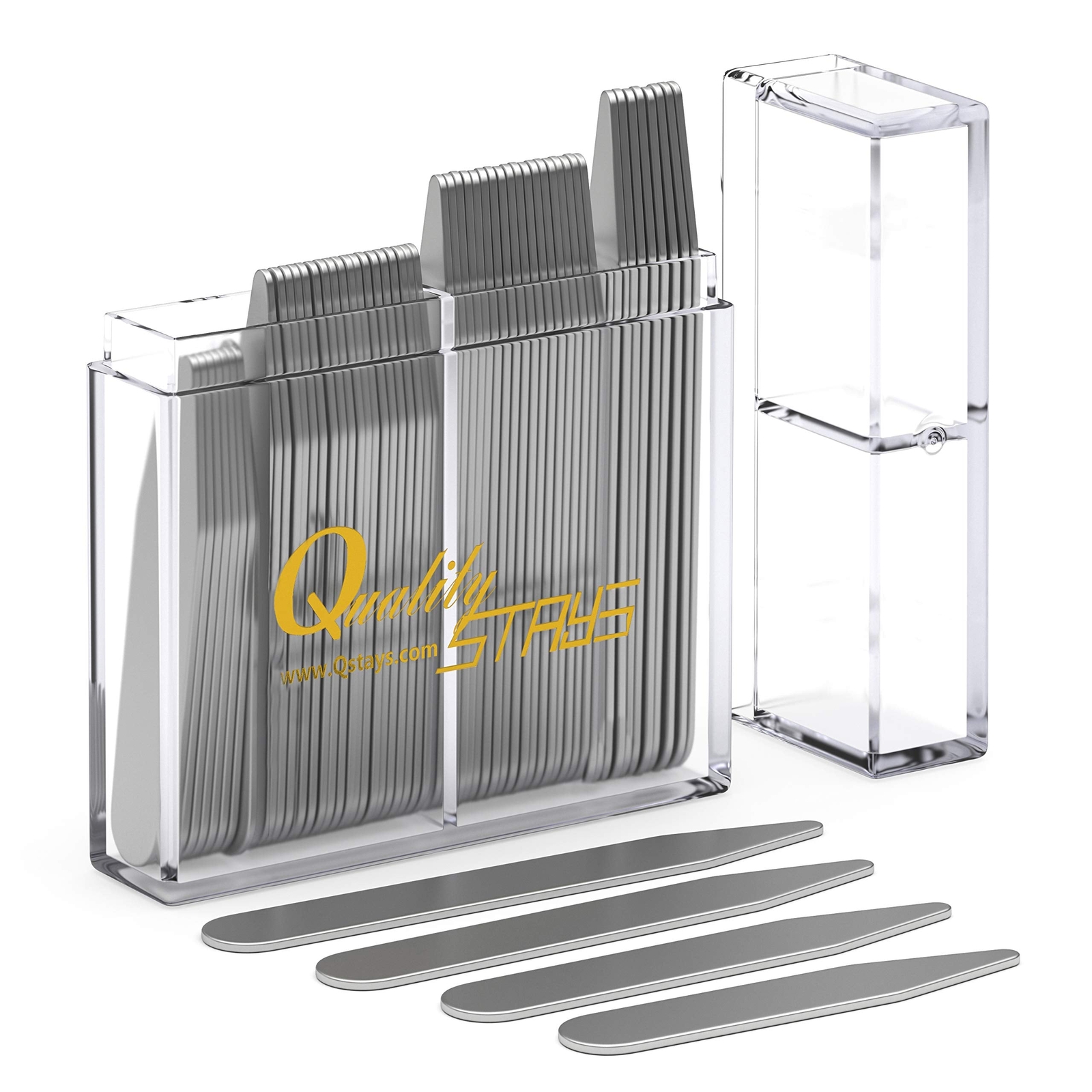 Metal Collar Stays for Men – Premium 52-Piece Set in 4 Sizes for Crisp Dress Sh