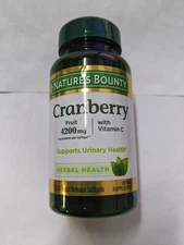 Nature's Bounty Herbal Health Cranberry Rapid Release Softgels, 4200 mg, 120 Ct