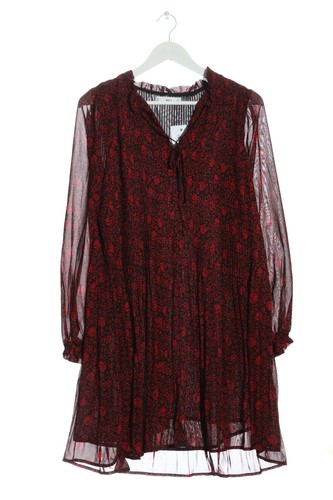 Robe Manches Longues Turnover - Taille EU 40 - Rouge - Laine - Style Décontracté