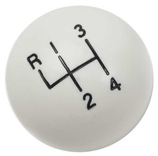 Oer White Hurst 4 Speed Shift Knob With 38-16 Thread For Firebird Camaro Nova Oer White Hurst 4 Speed Shift Knob With 38-16 Thread For Firebird Camaro Nova