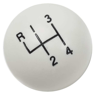 OER White Hurst 4 Speed Shift Knob with 3/8''-16 Thread For Firebird Camaro Nova
