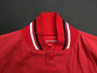 Supreme Varsity Jacket Big Logo Red Rare Casual Hip Hop Supreme Varsity Jacket Big Logo Red Rare Casual Hip Hop