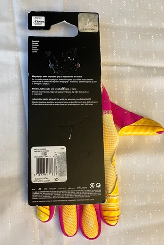 Nike Vapor Jet *SINGLE Right Glove* You Pick YL or L, New, Pink/Yellow/Orange - Picture 9 of 21