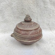 Vintage Primitive Handmade Terracotta OilLamp Festival Lighting Collectable TC89
