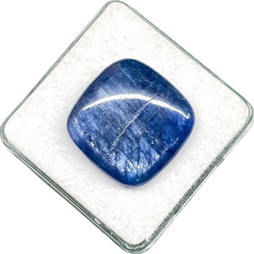 27.5 Cts Natural Kyanite 20mm Cushion Cabochon Glossy Loose Untreated Gemstone - Picture 2 of 20