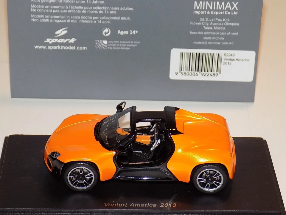 1/43 Spark Street Venturi America form 2013 in Orange S2248  - Image 3 of 3